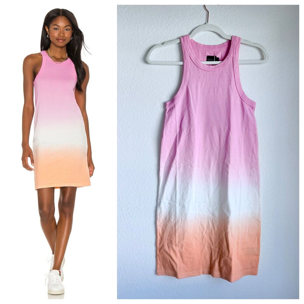 NWT Revolve WSLY The Rivington Weekend Dress in Helio & Cantaloupe Fade Size S